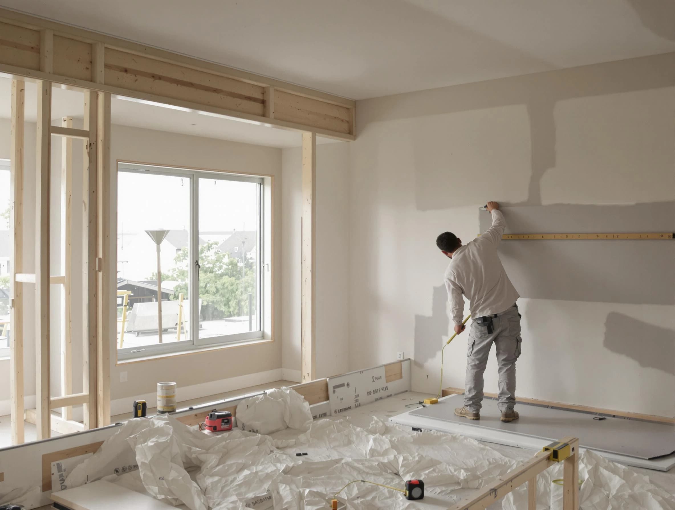 Cleveland House Painters installing new drywall in Cleveland, OH