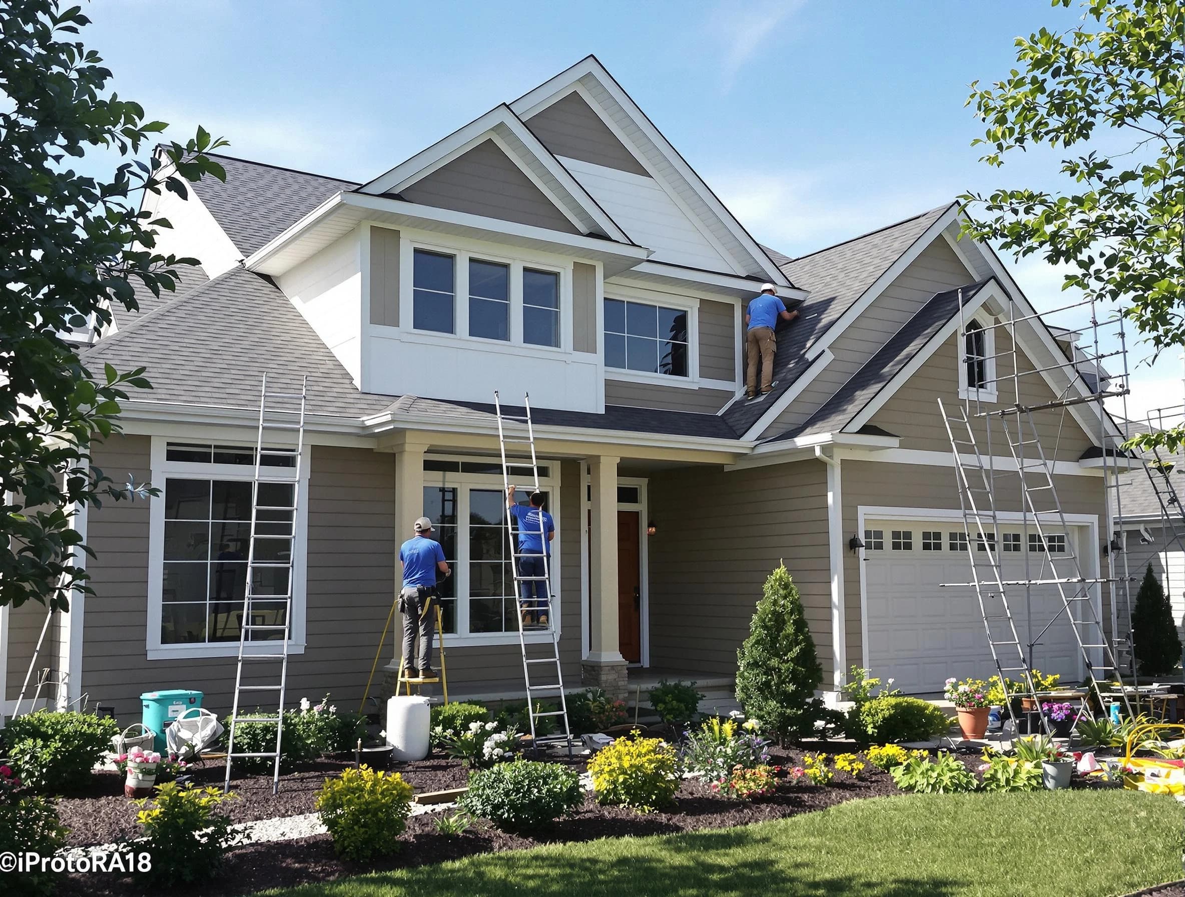 Detailed exterior painting by Cleveland House Painters in Cleveland