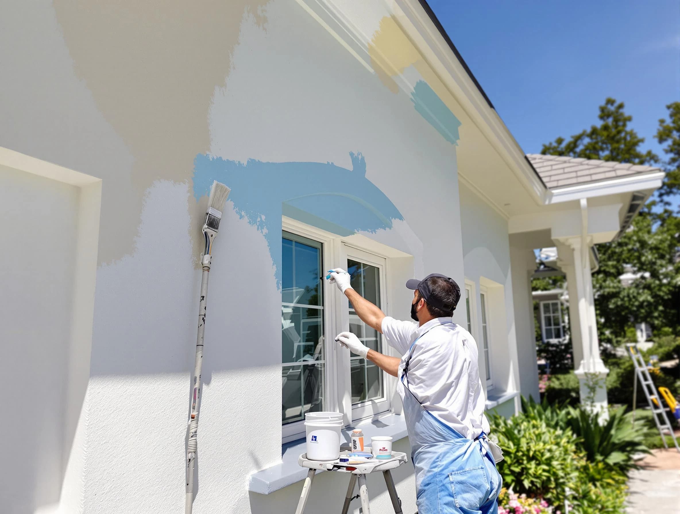 Cleveland House Painters professional painting the exterior of a house in Cleveland, OH